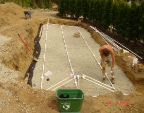 New compact septic field installation in Duncan BC