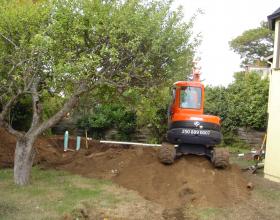 Sewer and storm services installed for subdivision in Victoria BC