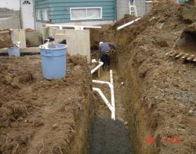 New perimeter drain installation around addition in Victoria BC