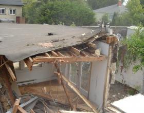 Partial house demolition in Victoria BC