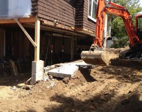 Concrete foundation removal and excavation in Victoria