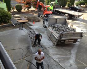 Concrete slab jackhammer removal in Victoria BC