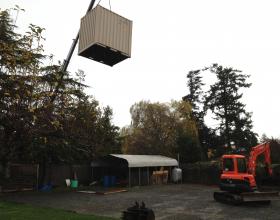 Delivering shipping container rental in Victoria BC