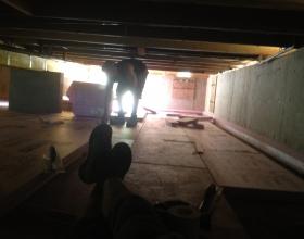 Insulation in crawlspace for house lift in Victoria BC