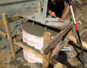 Structural concrete foundation for commercial sign in Victoria BC