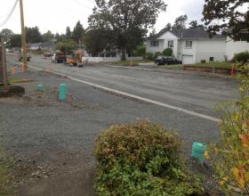 Sewer, water and storm service installation for subdivision in Victoria BC