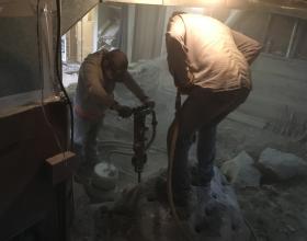 drilling and breaking rock in basement Victoria BC