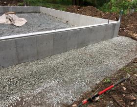 Concrete house foundation in Victoria BC