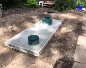 Concrete septic tank lid pouring in Victoria BC