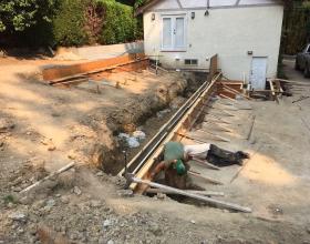 Retaining walls and staircase forms in Victoria BC