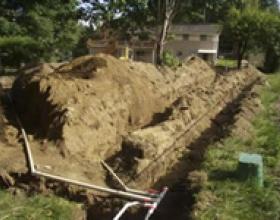 Installation of conventional gravity septic field in Duncan BC