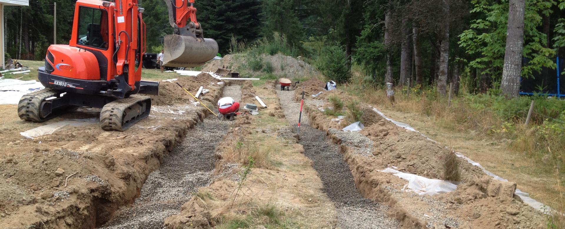 Septic Field Victoria, Duncan BC Pacific Group Developments
