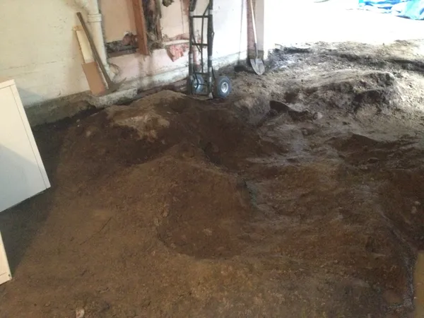 Basement rock excavation and removal