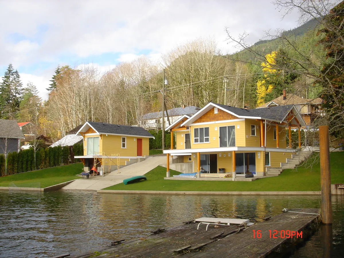 Building relocated and raised for foundation