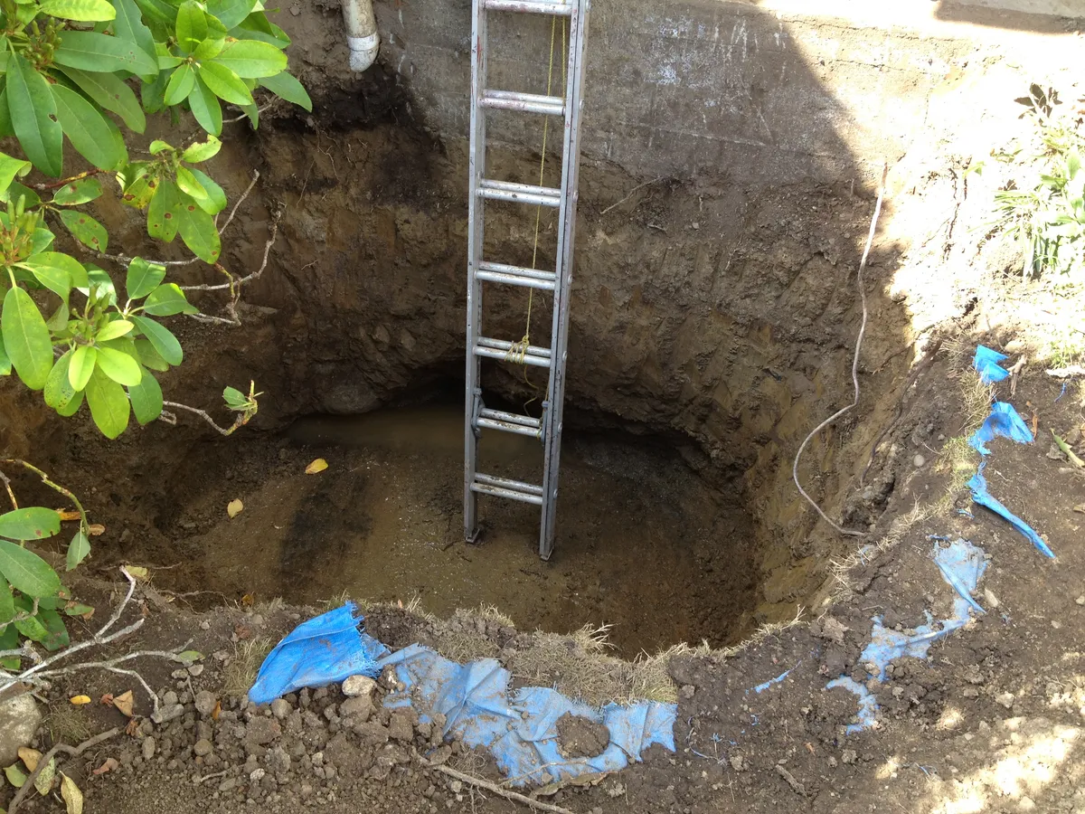 Completed oil contaminated soil excavation