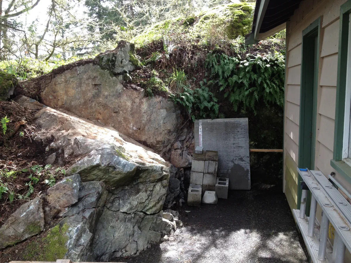 Completed dangerous rock removal project