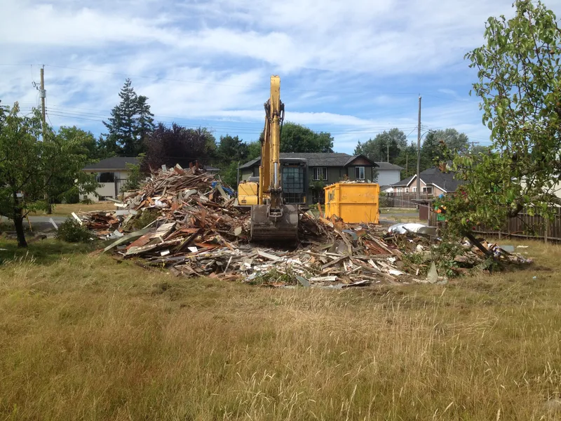 Demolished house