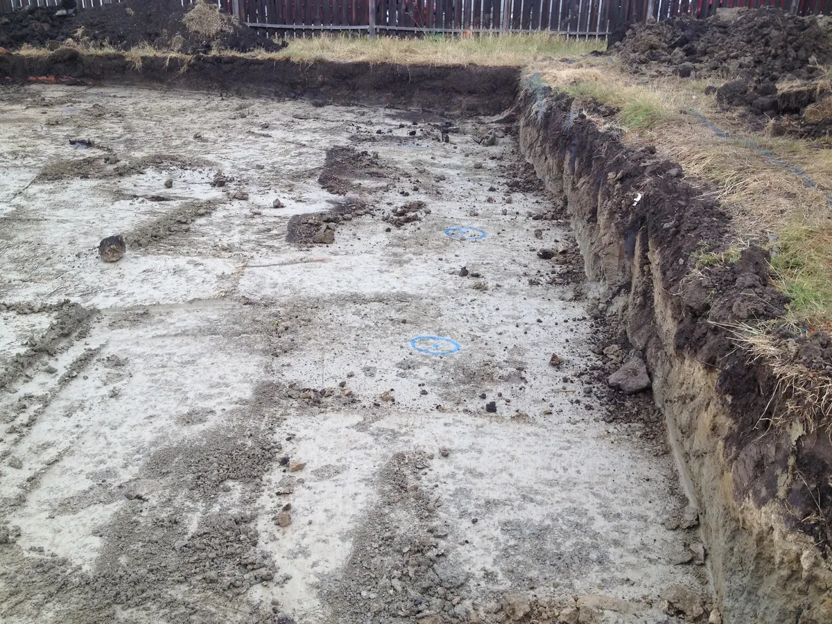 New home foundation and footing excavation