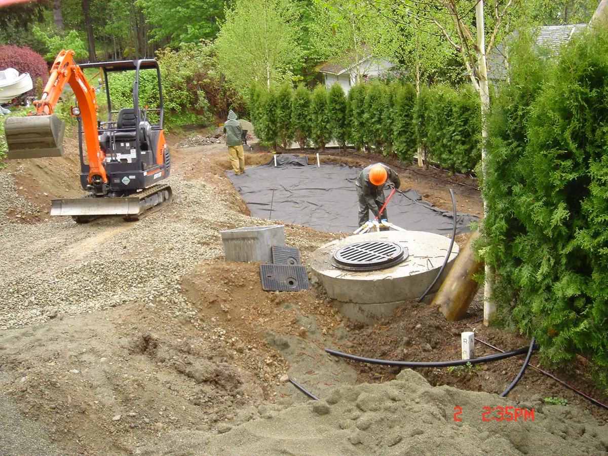 New septic field installation process