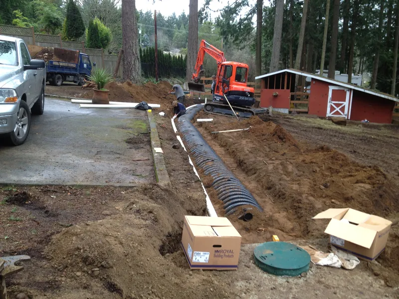 Septic system site preparation