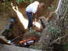 Thumbnail: Buried oil tank excavation with cutting saw