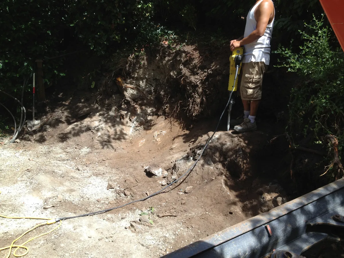 Rock breaking equipment and process