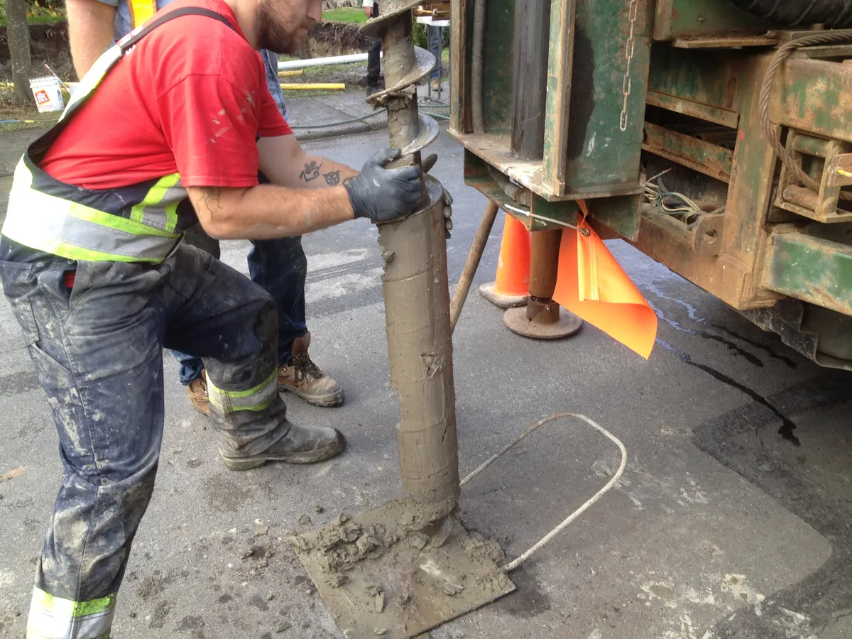 Soil sample extraction for lab testing