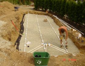 New compact septic field installation in Duncan BC