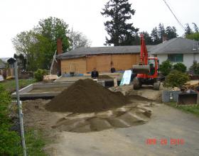 Backfilling concrete addition foundation in Victoria BC