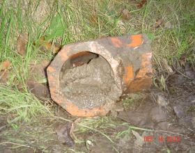 Old perimeter drain system full of mud in Victoria BC