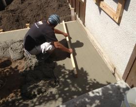 Finishing concrete patio in Victoria BC