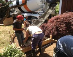 Forming and finishing concrete stairs in Victoria BC