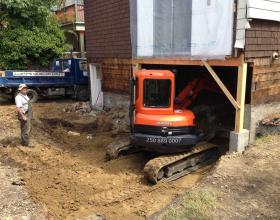 Basement excavation in Victoria BC