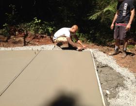 Finishing concrete slab in Victoria BC