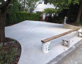 Concrete driveway curing in Victoria BC