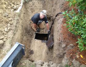 Pumping buried oil tank prior to removal in Victoria BC