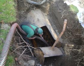 Pumping ground water out of a leaking oil tank in Victoria BC