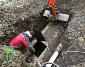 Pumping oil from a buried oil tank in Duncan BC