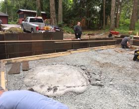 House foundation concrete panels in Victoria BC