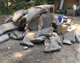 Broken reinforced concrete removal in Victoria BC