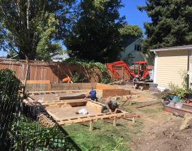 Concrete foundation forms in Victoria BC