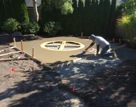 outdoor patio concrete finishing in Victoria BC