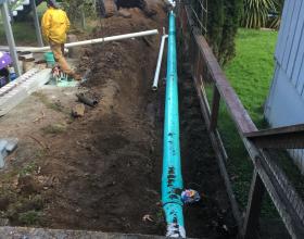 Road side catch basin drainage system in Victoria BC